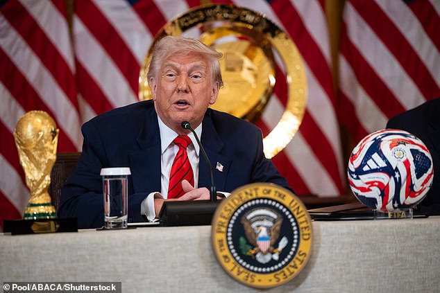 Donald Trump suggested the World Cup could be an incentive for Russia to end the war in Ukraine
