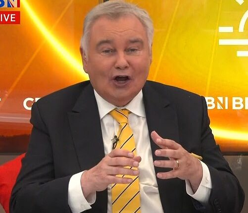 Eamonn Holmes, 65, fell off his chair live on air on Wednesday morning, shocking his GB News co-stars