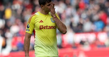 Emi Martinez's probable last match for Aston Villa was cut short with a calamitous red card