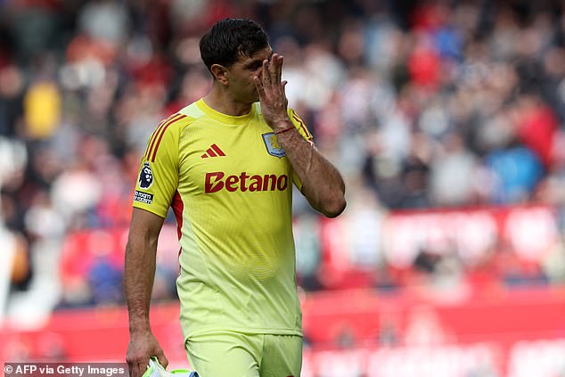 Emi Martinez's probable last match for Aston Villa was cut short with a calamitous red card