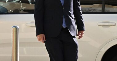 A smiling Simon Patterson appears at the Latrobe Valley law courts on Thursday