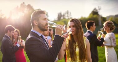 Nicola Barker, head of buying at Suit Direct has teamed up with etiquette expert Jo Hayes and dating coach Emily Thompson to unveil the list of things that wedding guests should never do (stock image)