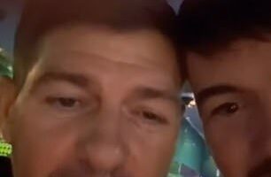 Steven Gerrard professed his love for his former club Rangers while appearing half cut on a night out