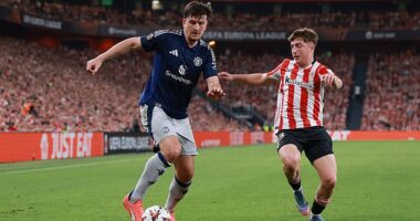 Harry Maguire twisted and turned past his man before setting up Man United's first goal