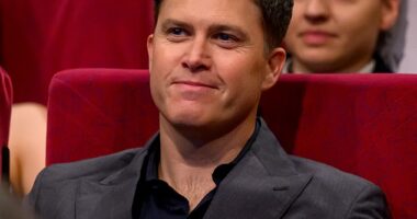 Colin Jost was every inch the proud husband during wife Scarlett Johansson's standing ovation at Cannes Film Festival