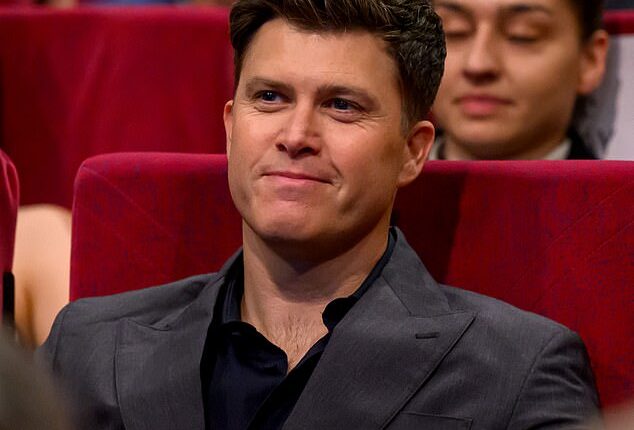Colin Jost was every inch the proud husband during wife Scarlett Johansson's standing ovation at Cannes Film Festival