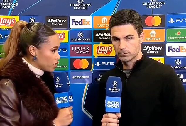 Fans claimed that Mikel Arteta 'malfunctioned' while conducting an awkward interview