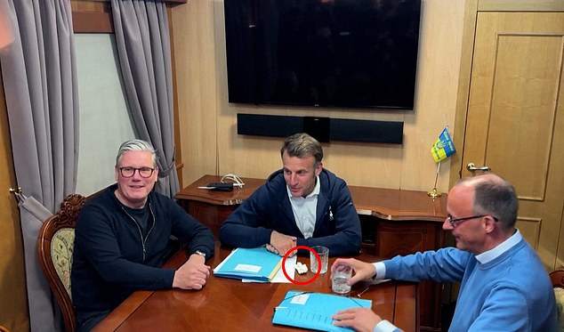 Emmanuel Macron was at the centre of fake internet accusation that he had hidden a bag of cocaine while meeting Keir Starme and Friedrich Merz