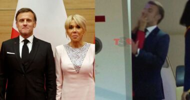 French President Emmanuel Macron Reacts Viral Video Wife Brigitte Smushing Face