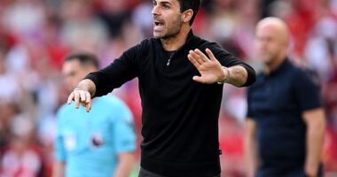 Mikel Arteta said he was 'killing himself' watching Arsenal's first-half display against Liverpool