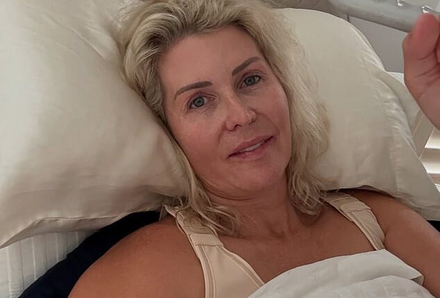 Chezzi Denyer (pictured) has opened up about her four year health battle after a post-pregnancy hernia saw her struggle with nerve damage, unimaginable back pain and a lack of core strength