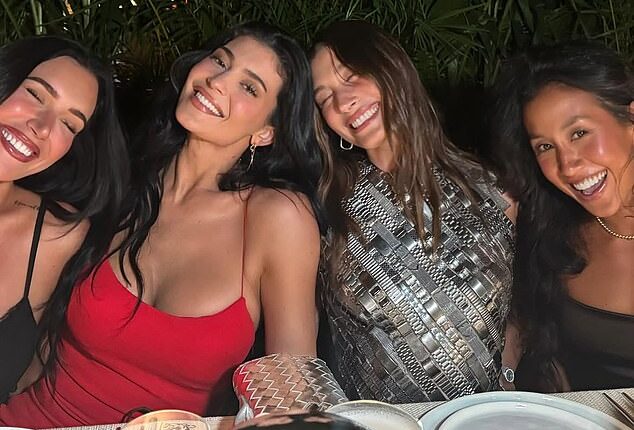 Hailey Bieber took comfort in a girls night with her pal Kylie Jenner , after attending the Met Gala solo without her husband Justin Bieber