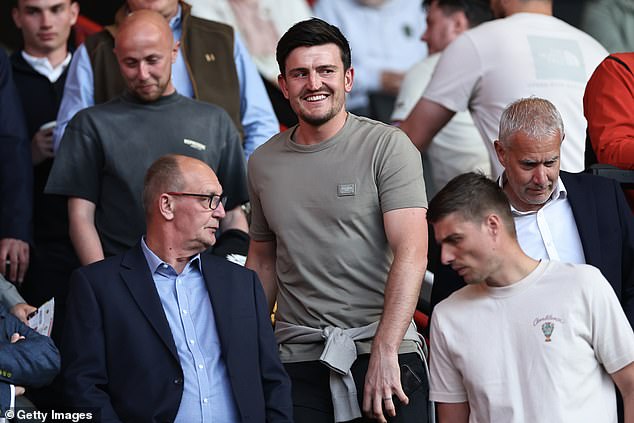 Harry Maguire was in attendance as Sheffield United stormed to the Championship play-off final on Monday