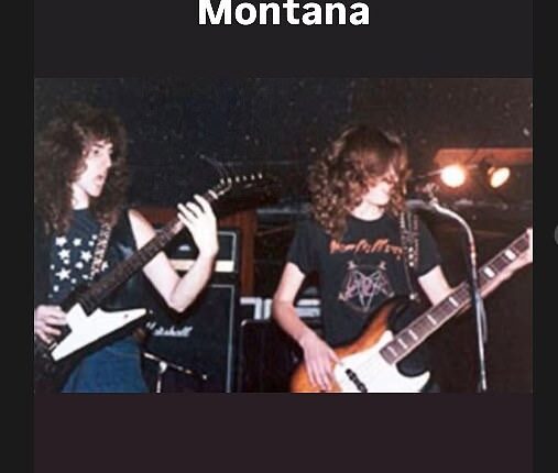 Possessed guitar player Brian Montana , 60, (left) was fatally shot by authorities after he brandished a weapon toward his neighbor, authorities with the South San Francisco Police Department told the San Francisco Chronicle. The band paid memorial to him on their Instagram