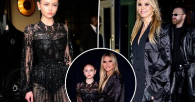 Heidi Klum and daughter Leni twin in all-black looks at The King's Trust Gala