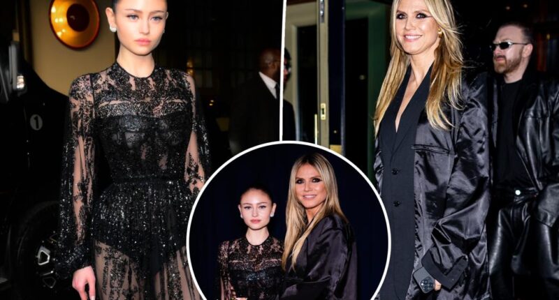 Heidi Klum and daughter Leni twin in all-black looks at The King's Trust Gala