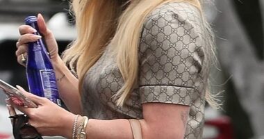 Hilary Duff, 37, was pictured stepping out in Los Angeles on Wednesday, after her husband recently addressed cosmetic speculation regarding her appearance