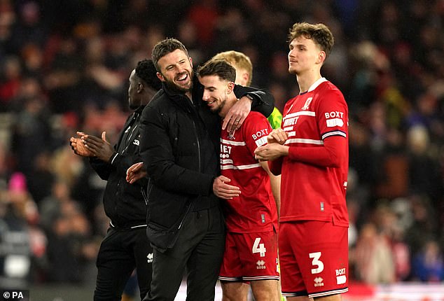 At Boro, Carrick has overseen a play-off campaign, taken his side to an EFL Cup semi-final, narrowly missed out on the top six last time out, and is making a late play-off push this season