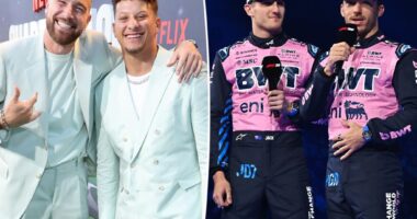 How Travis Kelce and Patrick Mahomes bonded with their Alpine F1 drivers