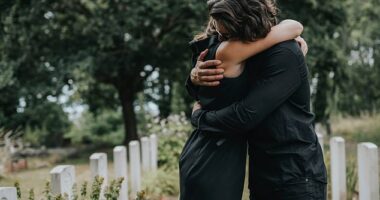 A woman who slept with her ex-husband at his father's funeral now faces a dilemma because he thinks she wants to get back together (stock image posed by models)