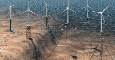 windmills in the ocean