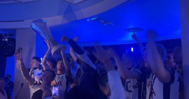 Tottenham partied late into the night as they celebrated their Europa League final victory