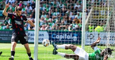 Rangers' Nico Raskin believes Hibs defender Rocky Bushiri failed to keep the ball out of the net