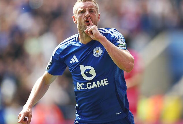 Jamie Vardy scored his 200th goal for Leicester in his 500th and final appearance for the club