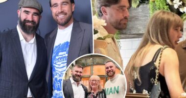 Jason Kelce on Mother's Day brunch with Taylor Swift and Travis Kelce