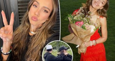 Jessica Alba's relationship status revealed after she was spotted kissing mystery man