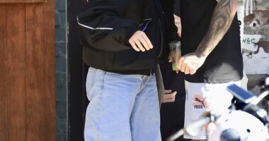 JoJo Siwa 's ex Kath Ebbs has been seen for the first time since returning to Australia after being brutally dumped at the Celebrity Big Brother afterparty, kissing a male friend on the lips during an outing in Bondi on Sunday