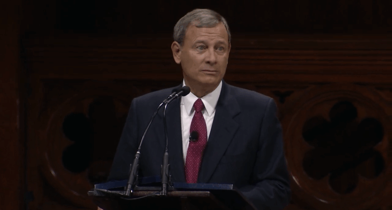 John Roberts speaking at Harvard.