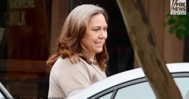 Julie Chrisley looked worlds away from her polished reality star days as she debuted a dramatic new look after her release from prison following President Trump's pardon - pictured Thursday