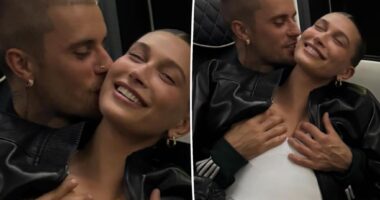 Justin Bieber shares handsy photos with Hailey to celebrate $1B Rhode deal