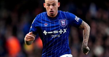 Kalvin Phillips (pictured for Ipswich Town) has undergone an operation on an Achilles problem