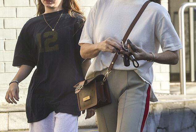Kate Ritchie looked effortlessly stylish on Sunday as she stepped out for a low-key morning coffee run in Sydney with her daughter Mae