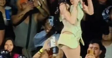 One content creator went as far as to share side-by-side footage of Katy and Taylor's tours and claim: 'Watch Katy plagiarize Taylor's entire Eras speech and concept'