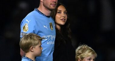 Kevin De Bruyne waved goodbye to Manchester City fans for the final time on Tuesday night