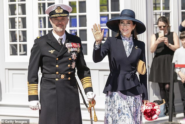 The royal couple visited Nordre Toldbod in Copenhagen on Wednesday where they boarded their Royal Ship, Dannebrog, for the official launch of the 2025 sailing season