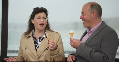 Kirsty and Phil (pictured) shared bloopers from their 25 years of working together on Location, Location, Location