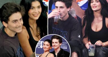 Kylie Jenner and Timothée Chalamet cozy up at Knicks game