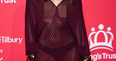 Leonardo DiCaprio 's girlfriend Vittoria Ceretti left almost nothing to the imagination as she flashed her bare breasts at an A-list event this week