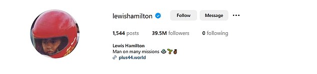 Lewis Hamilton has surprised fans by unfollowing everyone, including his dog, Rocco, on Instagram