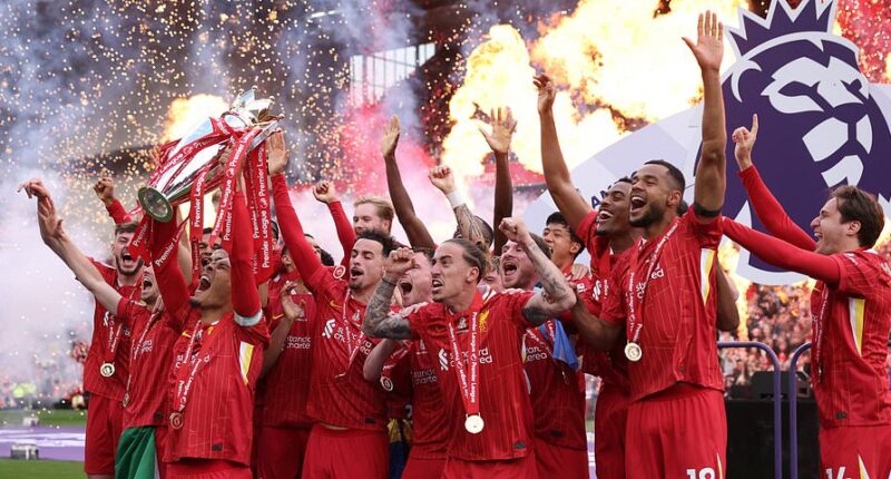 Liverpool Premier League trophy lift LIVE: Arne Slot's side celebrate league triumph at Anfield - after being held to 1-1 draw with Crystal Palace on final day