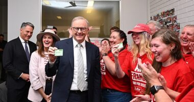 The Medicare card became known as Mr Albanese's campaign prop