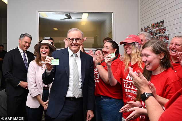 The Medicare card became known as Mr Albanese's campaign prop
