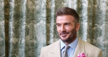 David Beckham, pictured on Monday at the Chelsea Flower Show, believes Manchester United should back manager Ruben Amorim in the transfer market this summer