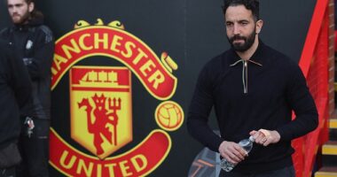 Ruben Amorim was spotted sporting a plaster across the back of his left hand ahead of Manchester United's win over Athletic Club