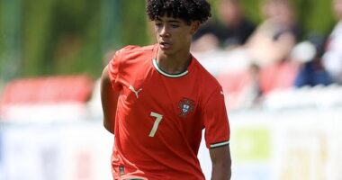 A Manchetser United scout reportedly watched Cristiano Ronaldo Jr make his debut for Portugal Under-15s on Tuesday