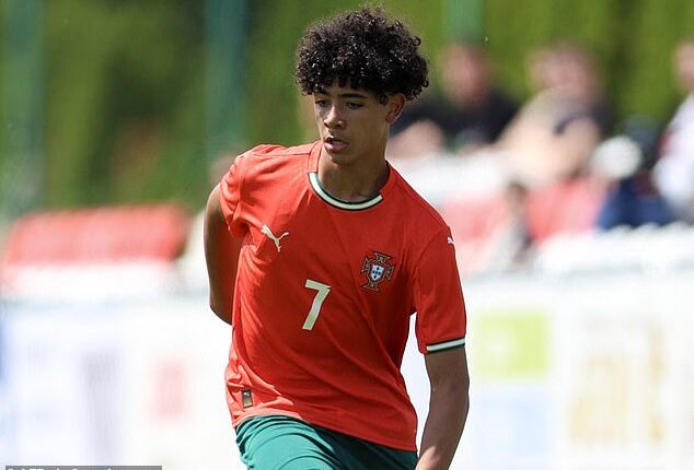 A Manchetser United scout reportedly watched Cristiano Ronaldo Jr make his debut for Portugal Under-15s on Tuesday